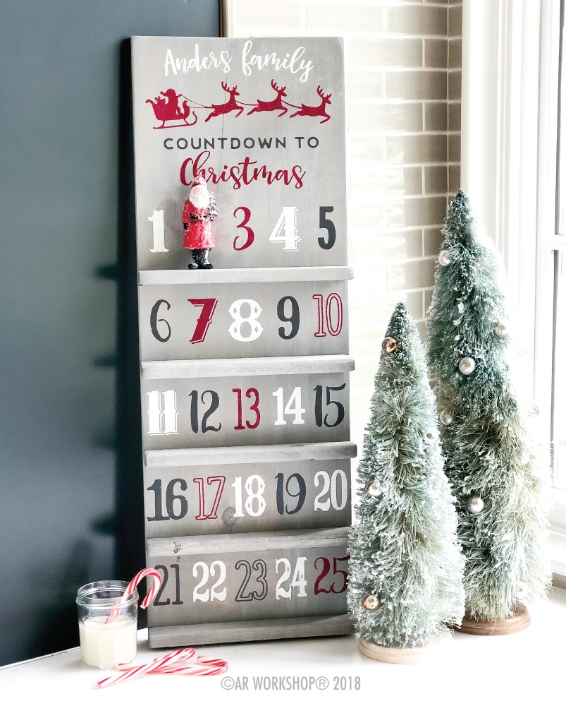 christmas countdown sign instructions