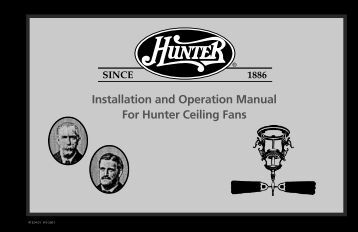 hunter stonington ceiling fan installation instructions