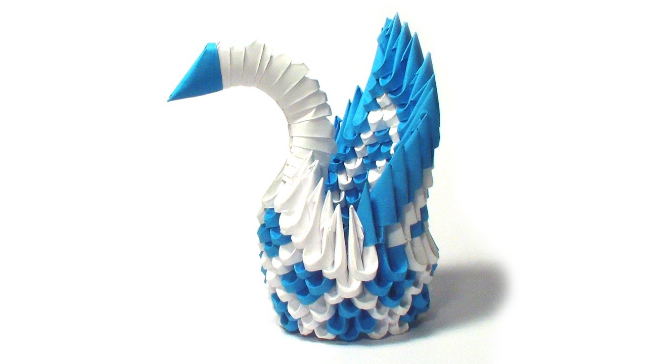 modular origami instructions swan