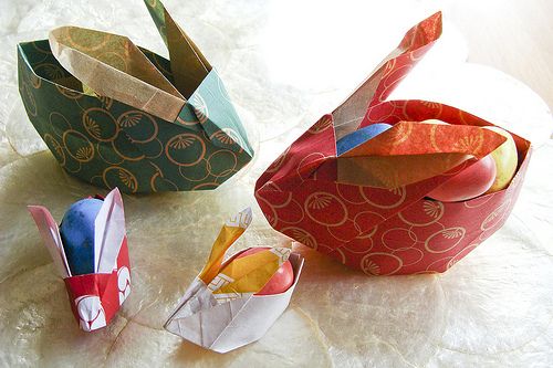 origami egg holder instructions
